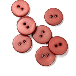 Boutons nacre mats (à l'unité) - Sienne - 10mm, 12mm et 15mm