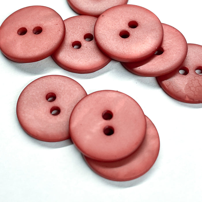 Boutons nacre mats (à l'unité) - Sienne - 10mm, 12mm et 15mm