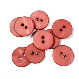Boutons nacre mats (à l'unité) - Sienne - 10mm, 12mm et 15mm