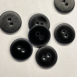 Boutons nacre mats (à l'unité) - Noir - 10mm, 12mm et 15mm