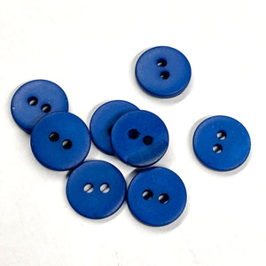 Boutons nacre mats (à l'unité) - Cobalt - 10mm, 12mm et 15mm