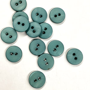 Boutons nacre mats (à l'unité) - Eucalyptus - 10mm, 12mm et 15mm