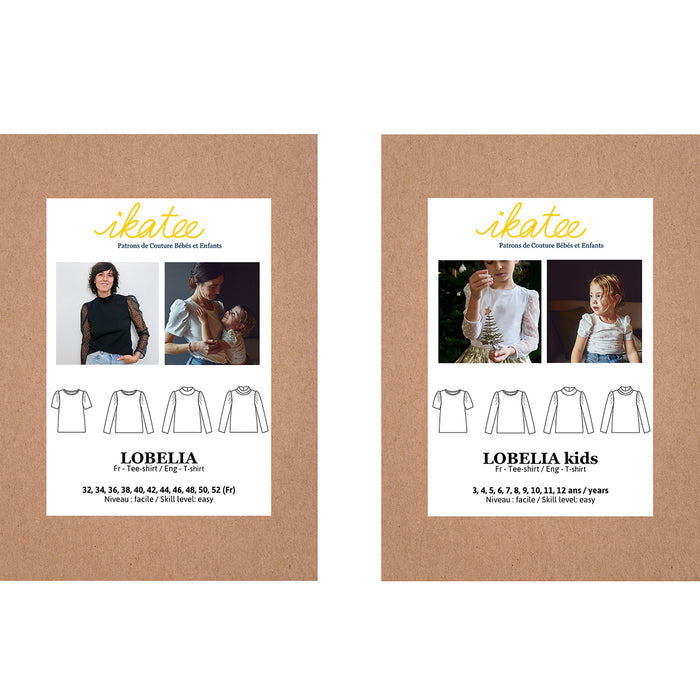 Duo femme enfant tee-shirt LOBELIA pochette