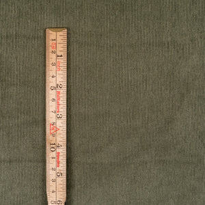 Tissu Velours stretch milleraies - Vert kaki