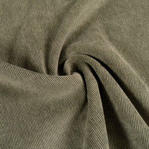 Tissu Velours stretch milleraies - Vert kaki