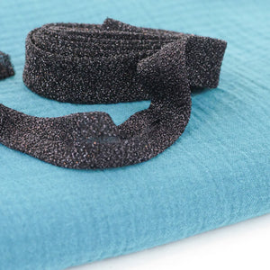Biais Maille Lurex - Noir