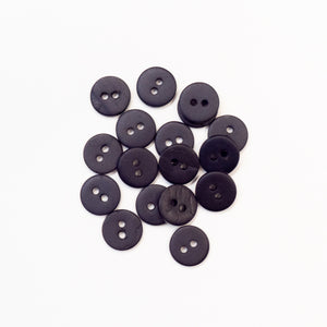 Boutons nacre mats (à l'unité) - Dark navy - 10mm, 12mm et 15mm