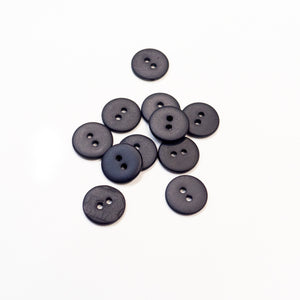 Boutons nacre mats (à l'unité) - Dark navy - 10mm, 12mm et 15mm