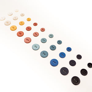 Boutons nacre mats (à l'unité) - Cobalt - 10mm, 12mm et 15mm