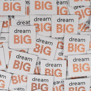 Étiquettes tissées ©ikatee - Dream big - x5