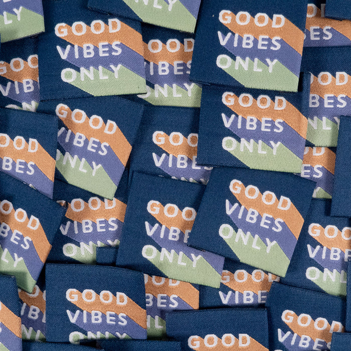 Étiquettes tissées ©ikatee - Good Vibes Only - x5