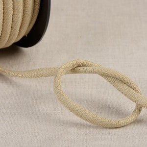 CORDON coton lurex - diamètre 6mm - Ecru et doré