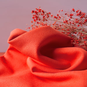 Tissu gabardine ©Atelier Brunette - Gabardine Tangerine