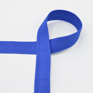 SANGLE Poly/coton - 25 mm - Bleu Cobalt