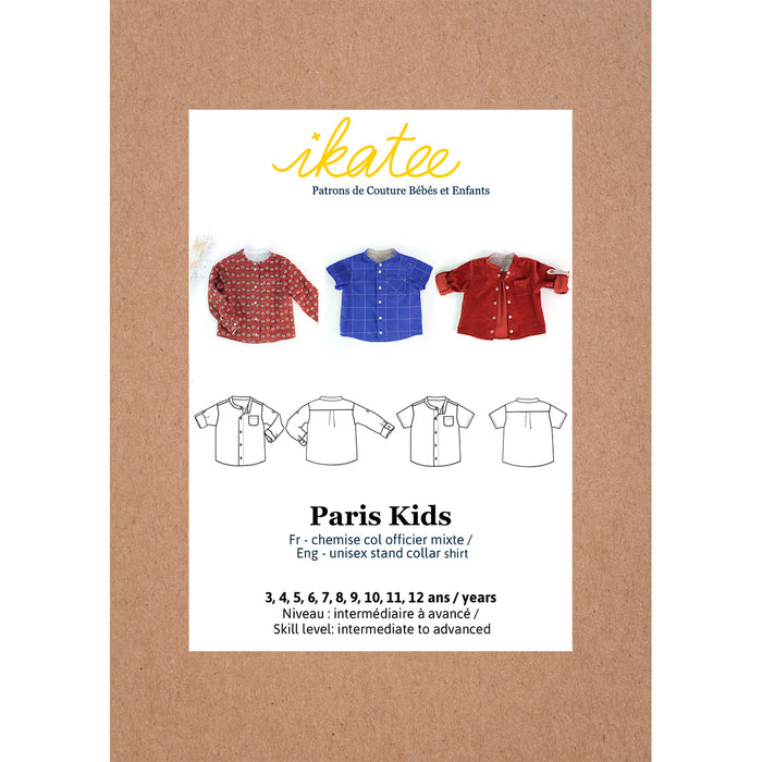 Patron chemise enfant PARIS KIDS pochette